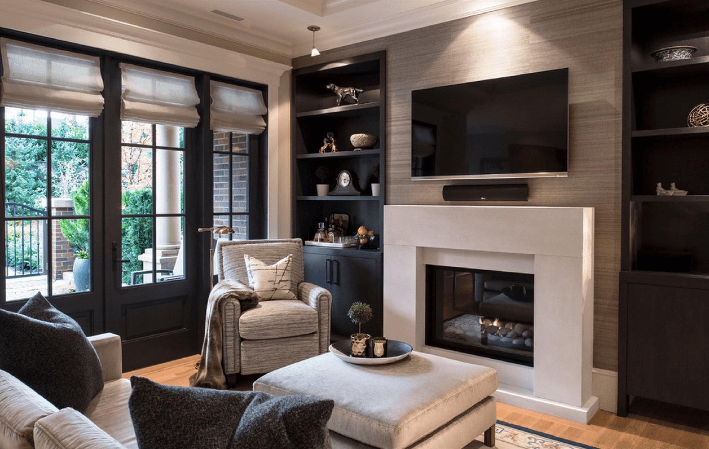 A finished living space by Key Finishing Contracting