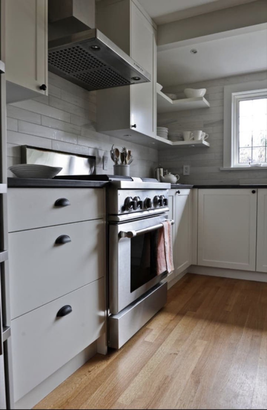 Panelled wall and cabinetry