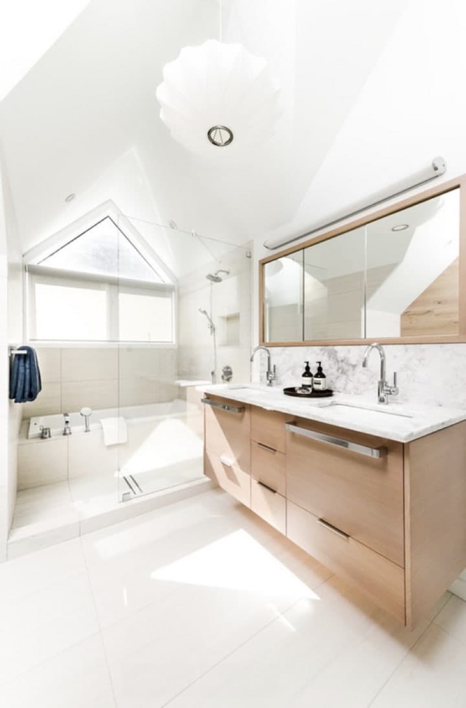 Bathroom with freestanding bath