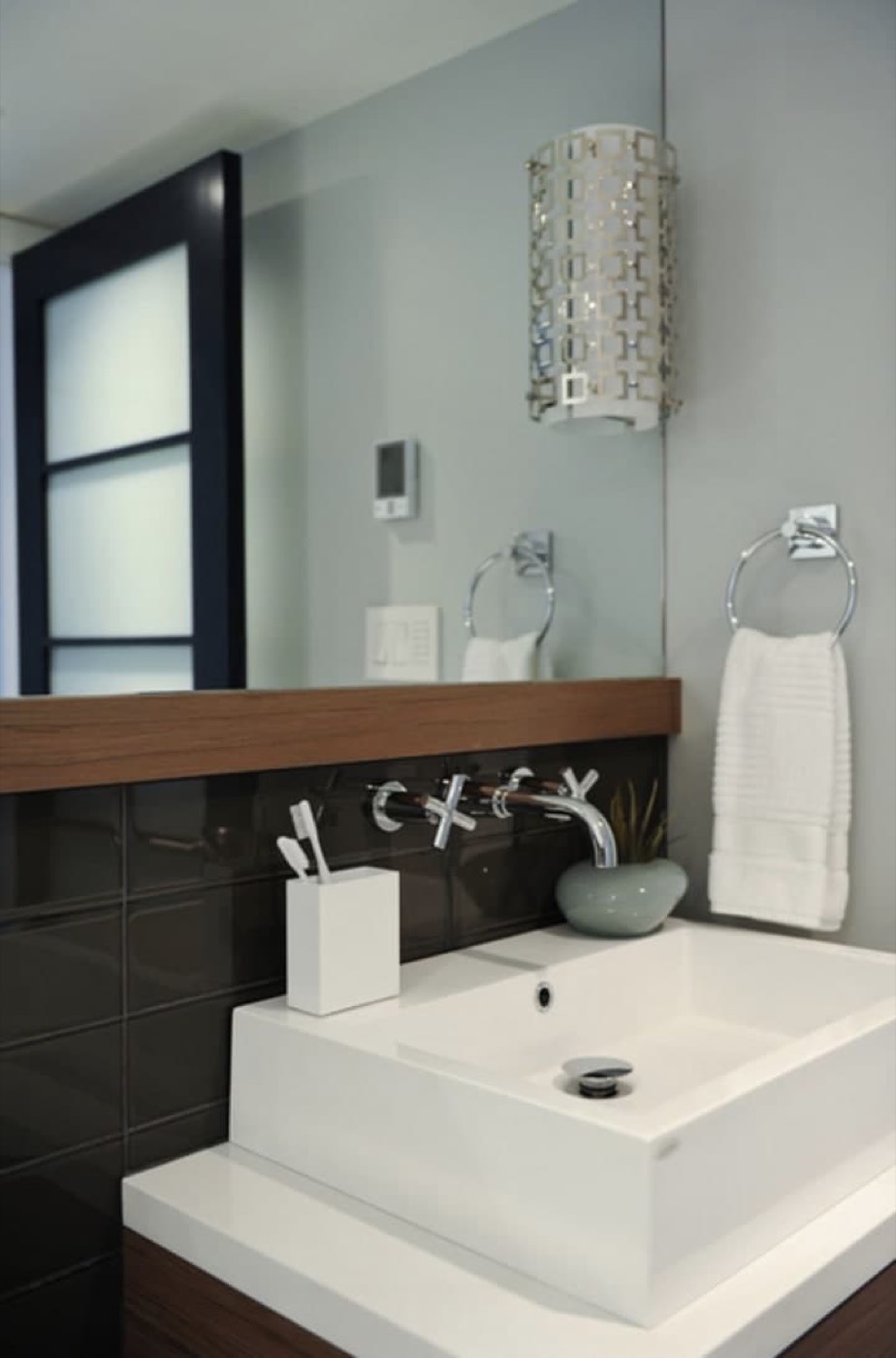 Tiled bathroom detail